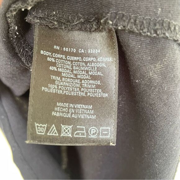 Deletta by Anthropologie Pinna Sleeveless Ruffle Trim Blouse Top Black Women's M - Picture 5 of 7